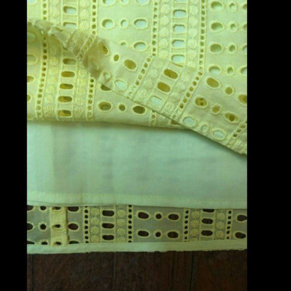 Madewell Eyelet Trail Lace Shift Dress in Yellow - Picture 8 of 10